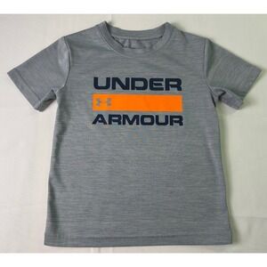Under Armour Kids Gray Short Sleeve Graphic‎ T-Shirt - Size 4 S 3-4 Years